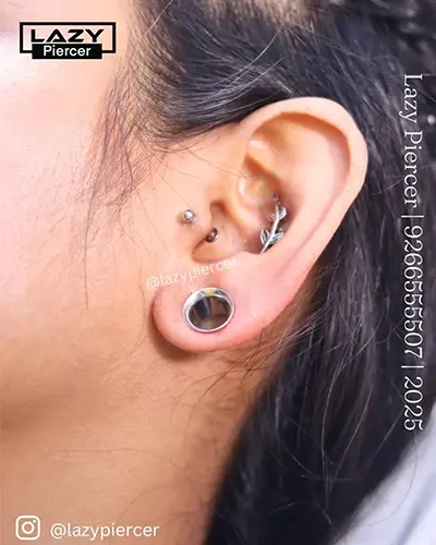 ear lobe stretching in Delhi